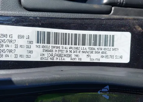 2016 Jeep Grand Cherokee Laredo z USA, uszkodzony, nr VIN 1C4RJFAG8GC443301